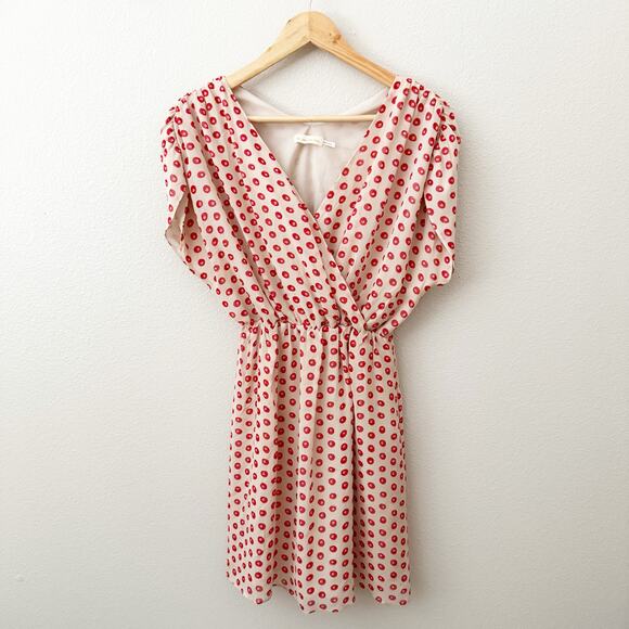 THE ADDISON PROJECT x ANTHROPOLOGIE | Collecting Dots Dress Silk Nude Red | XS - Picture 2 of 8